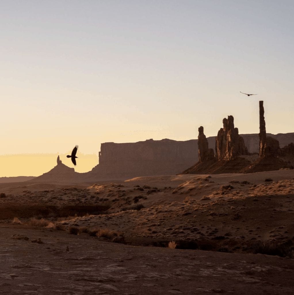 sunrise elopement in monument valley arizona