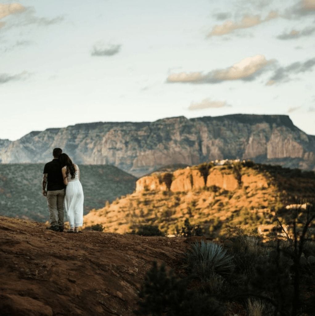 Cathedral Rock elopement at sunset in sedona arizona