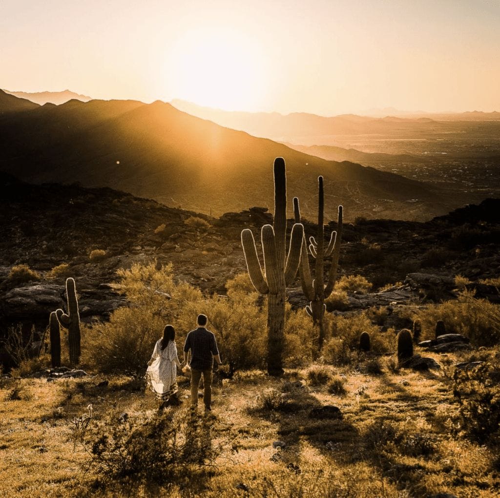 Sunset locations in Phoenix: Dobbins Lookout at South Mountain