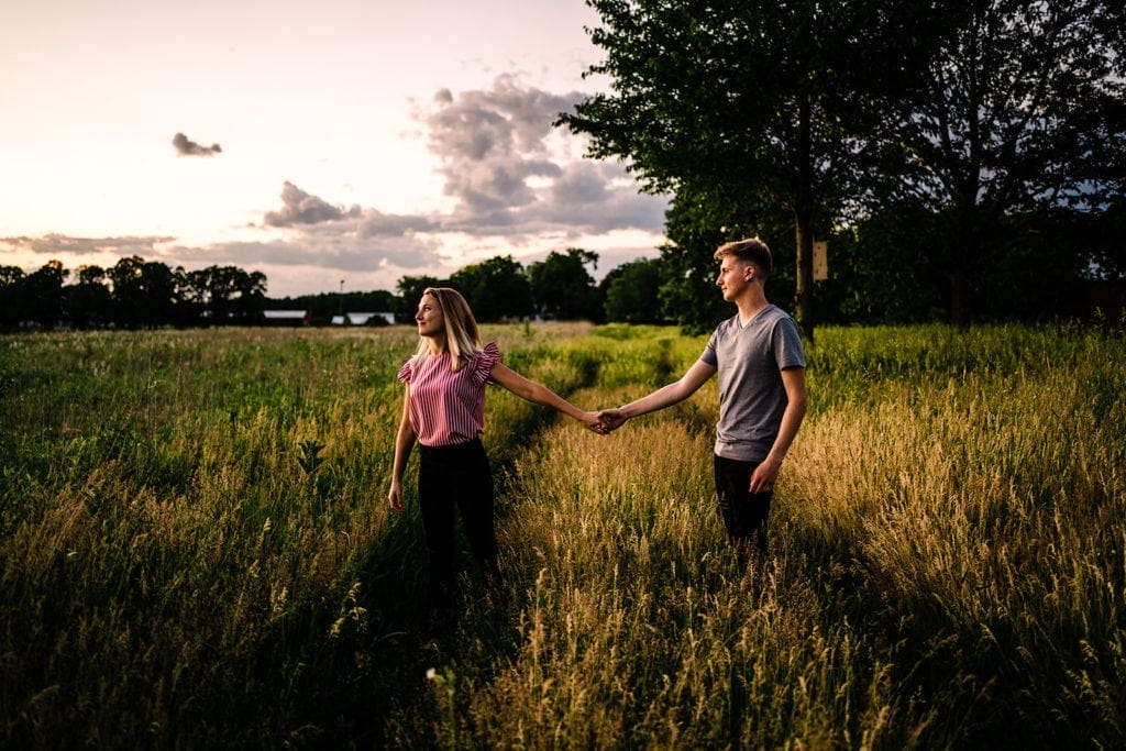 Sunset Hill farms engagement photos in northwest Indiana