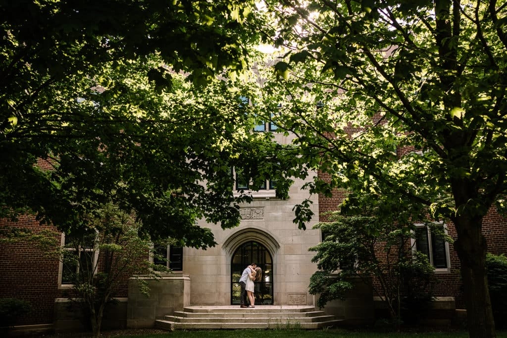 Valparaiso university engagement photos in northwest Indiana