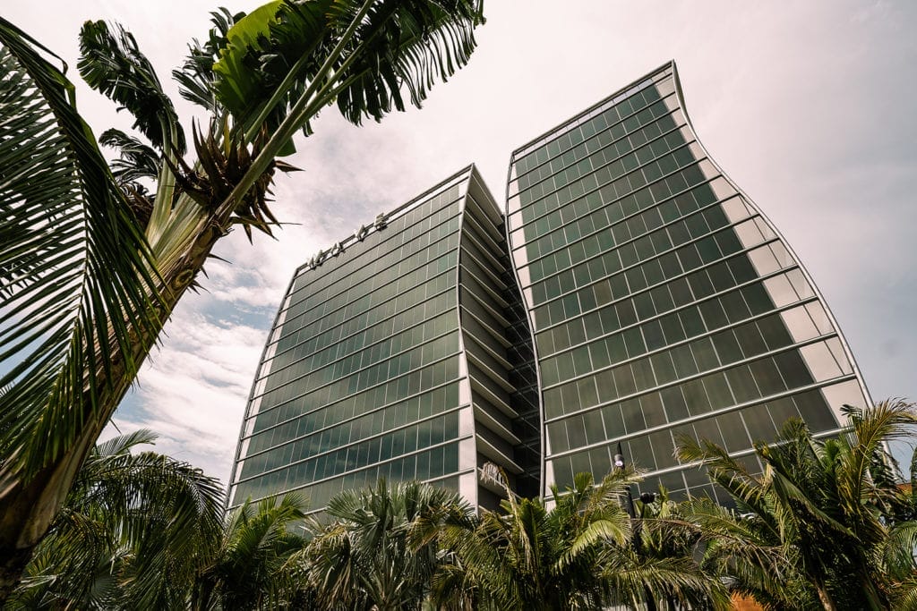 An unforgettable wedding location at The Wave Hotel Lake Nona, with its striking design and unique aesthetic making for an unforgettable experience