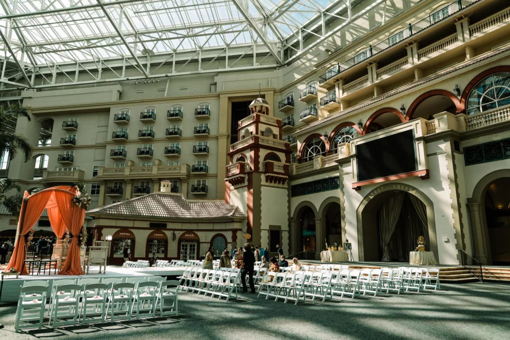 The interior of the Atrium at Gaylord Palms.