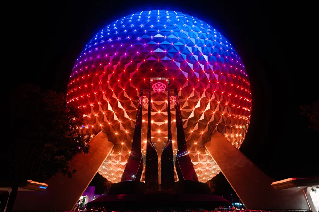 Spaceship Earth ceremony site for Epcot Weddings